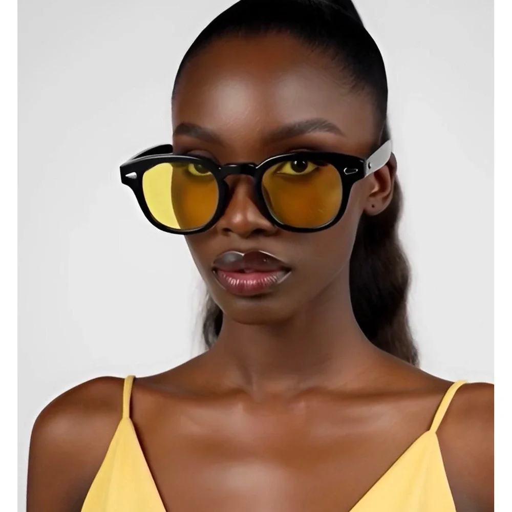 Fashion Sunglasses Women Elegant Yellow Lens UV400‎ Protection Lightweight Gafas
